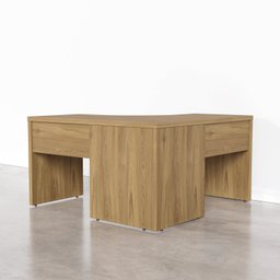 Mesa de Escritório em L Tamburato Acabamento em BP 135cm Ficus CabeCasa MadeiraMadeira - 13