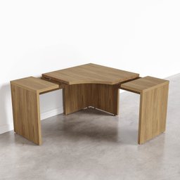 Mesa de Escritório em L Tamburato Acabamento em BP 135cm Ficus CabeCasa MadeiraMadeira - 9