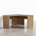 Ver imagem 4 de Escrivaninha Mesa Escritório em L Tamburato Acabamento em BP Ficus 135cm CabeCasa MadeiraOriginals Marrom