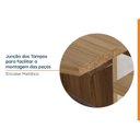 Ver imagem 7 de Escrivaninha Mesa Escritório em L Tamburato Acabamento em BP Ficus 135cm CabeCasa MadeiraOriginals Marrom