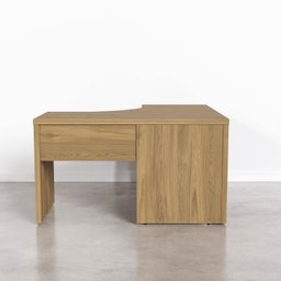 Mesa de Escritório em L Tamburato Acabamento em BP 135cm Ficus CabeCasa MadeiraMadeira - 12