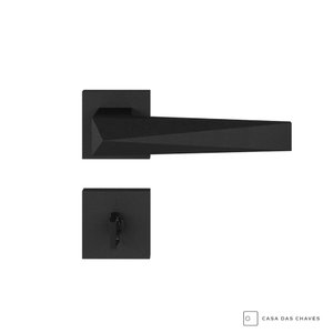 Fechadura Pado Ascot Preto Banheiro Tranqueta