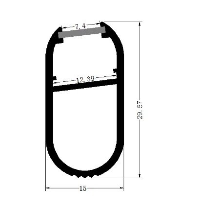 Perfil Fita Led Cabideiro 2 Metros 16x30mm Alumínio Difusor Fosco R13 - 7