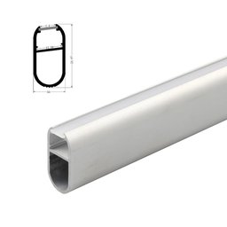 Perfil Fita Led Cabideiro 2 Metros 16x30mm Alumínio Difusor Fosco R13 - 8