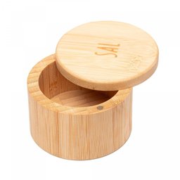 Saleiro Redondo de Bambu com Tampa 9cm X 6cm - Lyor - 2