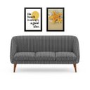 Ver imagem 1 de Kit 2 Quadros Decorativos Praia - Amarelo 24x18cm:moldura Branca