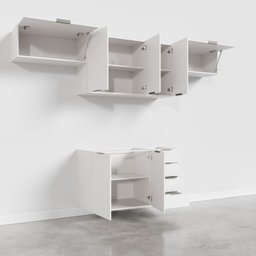 Cozinha Modulada 4 Peças sem Tampo 3 Aéreos 5 Portas e 1 Balcão Ipanema CabeCasa MadeiraMadeira - 11