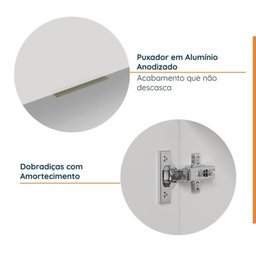 Cozinha Modulada 4 Peças sem Tampo 3 Aéreos 5 Portas e 1 Balcão Ipanema CabeCasa MadeiraMadeira - 8