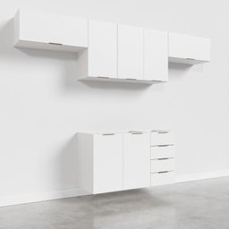 Cozinha Modulada 4 Peças sem Tampo 3 Aéreos 5 Portas e 1 Balcão Ipanema CabeCasa MadeiraMadeira - 3