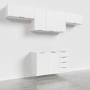 Ver imagem 2 de Cozinha Planejada 4 Peças sem Tampo 3 Aéreos 5 Portas e 1 Balcão Ipanema CabeCasa MadeiraOriginals Branco