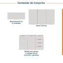 Ver imagem 4 de Cozinha Planejada 4 Peças sem Tampo 3 Aéreos 5 Portas e 1 Balcão Ipanema CabeCasa MadeiraOriginals Branco