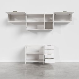 Cozinha Modulada 4 Peças sem Tampo 3 Aéreos 5 Portas e 1 Balcão Ipanema CabeCasa MadeiraMadeira - 12