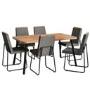 Ver imagem 2 de Conjunto Sala de Jantar 6 Cadeiras Parma Carraro Nogal e Preto