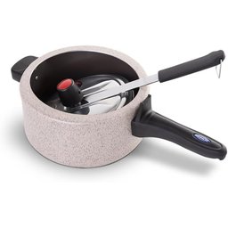 Panela de Pressão 3 Litros Cerâmica Antiaderente Vapt Brinox:vanilla - 3