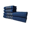 Ver imagem 1 de Jogo de Toalha 2 Banho 2 Rosto - 4pçs Coleção Montreal 100% Algodão - Azul Escuro