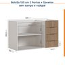 Cozinha Modulada 4 Peças sem Tampo 3 Aéreos 5 Portas e 1 Balcão Ipanema CabeCasa MadeiraMadeira - 16