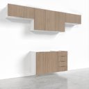 Ver imagem 2 de Cozinha Planejada 4 Peças sem Tampo 3 Armários Aéreos 5 Portas e 1 Balcão Ipanema CabeCasa MadeiraOriginals Marrom