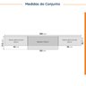 Cozinha Modulada 4 Peças sem Tampo 3 Aéreos 5 Portas e 1 Balcão Ipanema CabeCasa MadeiraMadeira - 4