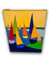 Ver mais imagens de Mini Quadro Minimalista Figurativo de Lindos Barcos em Acrílico Pitado a Mão