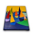 Ver imagem 6 de Mini Quadro Minimalista Figurativo de Lindos Barcos em Acrílico Pitado a Mão