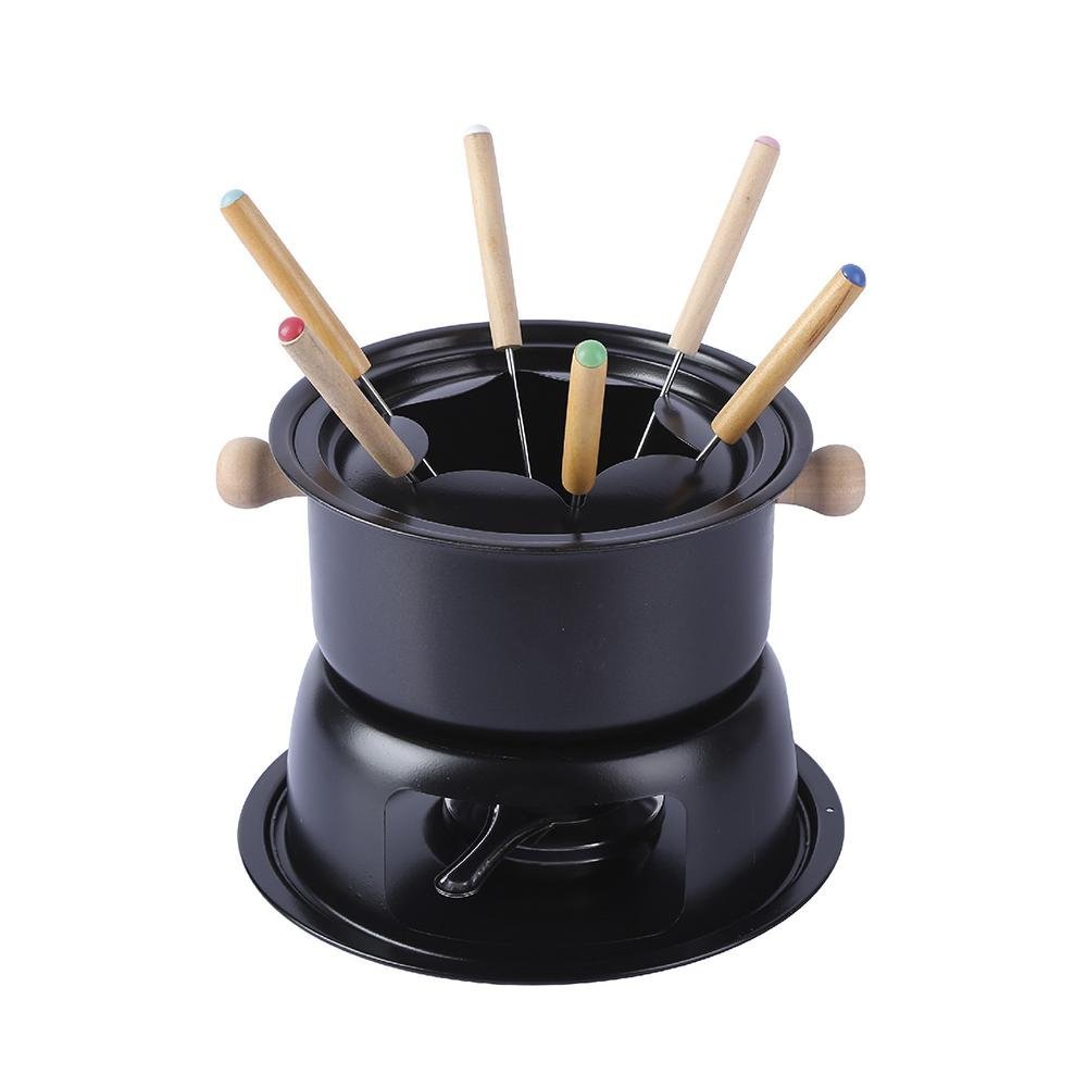 Conjunto Fondue Lucerna Preto 11 Peças Hauskraft