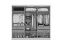 Ver imagem 2 de Guarda Roupa Casal Ripado 6 Portas 4 Gavetas - Oxford-off White - Made Marcs