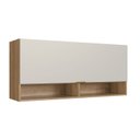 Ver imagem 3 de Armário Aéreo 1 Porta Basculante 2 Nichos 120cm Veneza Modulada Bege/Mel/Arenas