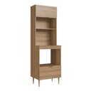 Ver imagem 4 de Torre Quente 1 Porta 1 Gaveta 2 Nichos para Forno 63cm Veneza Modulada Marrom/Mel