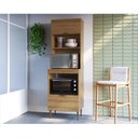 Ver imagem 1 de Torre Quente 1 Porta 1 Gaveta 2 Nichos para Forno 63cm Veneza Modulada Marrom/Mel