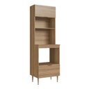 Ver imagem 7 de Torre Quente 1 Porta 1 Gaveta 2 Nichos para Forno 63cm Veneza Modulada Marrom/Mel