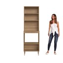 Ver imagem 6 de Torre Quente 1 Porta 1 Gaveta 2 Nichos para Forno 63cm Veneza Modulada Marrom/Mel