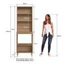 Ver imagem 5 de Torre Quente 1 Porta 1 Gaveta 2 Nichos para Forno 63cm Veneza Modulada Marrom/Mel
