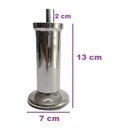 Ver imagem 2 de Kit com 6 Pés para Cama Box ou Baú Plástico Ultra Resistente Varian Cromado 13cm Altura