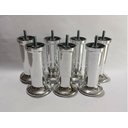 Ver imagem 4 de Kit com 6 Pés para Cama Box ou Baú Plástico Ultra Resistente Varian Cromado 13cm Altura