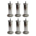 Ver imagem 7 de Kit com 6 Pés para Cama Box ou Baú Plástico Ultra Resistente Varian Cromado 13cm Altura