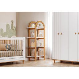 Estante Organizadora Infantil Cupcake Branco/nature - Permobili - 2
