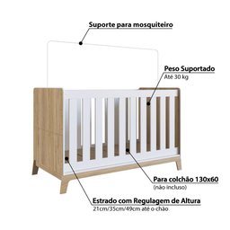 Kit Quarto Bebês Gêmeos Completo com Berços 3 em 1 Itapua Fm039 Completa Móveis - 3 Kit Quarto Bebês Gêmeos Completo com Berços 3 em 1 Itapua Fm039 Completa Móveis - 3