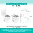 Ver imagem 3 de Assento Sanitário Tampa de Vaso Branco Mdf Laqueado City para Bacia Celite
