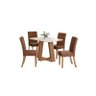 Mesa Jantar Lins 120 4 Cadeiras Esther Caramelo - Henn - 1