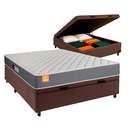 Ver imagem 1 de Cama Box Bau Blindado Casal + Colchão D23 Pro Inducol