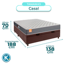 Ver imagem 3 de Cama Box Bau Blindado Casal + Colchão D23 Pro Inducol
