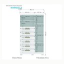 Ver imagem 4 de Multi-Cômoda 1 Porta 6 Gavetas Marabá com Pés