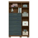 Ver imagem 5 de Multi-Cômoda 1 Porta 6 Gavetas Marabá com Pés