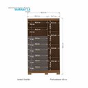 Ver imagem 4 de Multi-Cômoda 1 Porta 6 Gavetas Marabá com Pés Marrom/Jatoba/Grafite