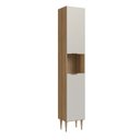 Ver imagem 3 de Armário Paneleiro 2 Portas 1 Nicho 35cm Veneza Modulada Bege/Mel/Arenas