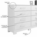 Ver imagem 5 de Cômoda para Quarto 8 Gavetas 98x133cm Olga Branco