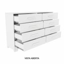 Ver imagem 6 de Cômoda para Quarto 8 Gavetas 98x133cm Olga Branco