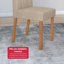 Ver imagem 6 de Conjunto Sala de Jantar Mesa Easy Tower 170x90cm Mdf/vidro com 6 Cadeira Armoni Linho Bege Amendoa/