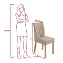 Ver imagem 3 de Conjunto Sala de Jantar Mesa Easy Tower 170x90cm Mdf/vidro com 6 Cadeira Armoni Linho Bege Amendoa/