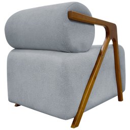 Poltrona Decorativa para Sala Moderna Chloe Bouclê Persa Premium Cores - 5